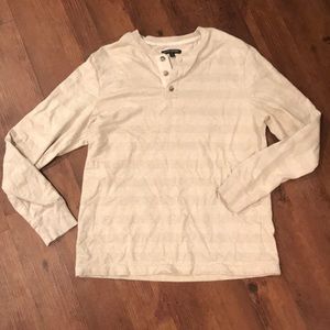 COPY - Banana Republic Beige striped Henley